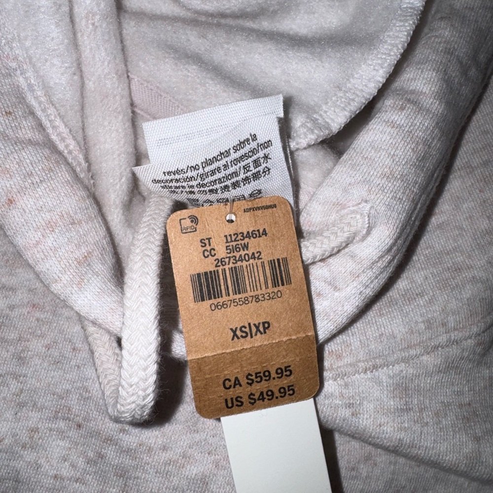 PINK Victoria's Secret NWT Cropped Hoodie Laurel Crest Logo Heather Gray size XS - Picture 2 of 9